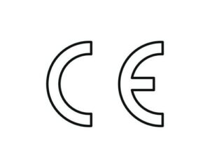 ce marking icon isolated on white background free vector